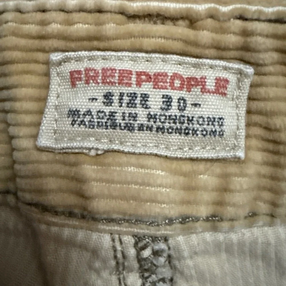 Free People Women's‎ Corduroy Flare Jeans Tan Size 30x30 Mid-rise Boho Western